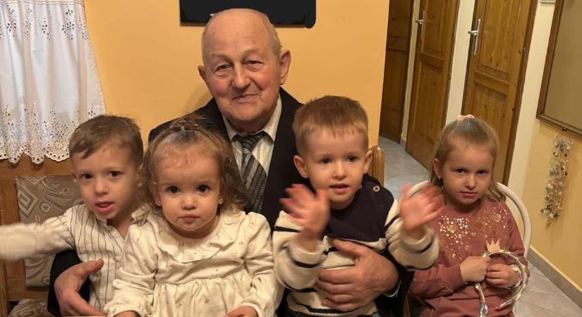 A dédunokái a „mindenei” – szépkorú bácsit köszöntöttek Bucsuban