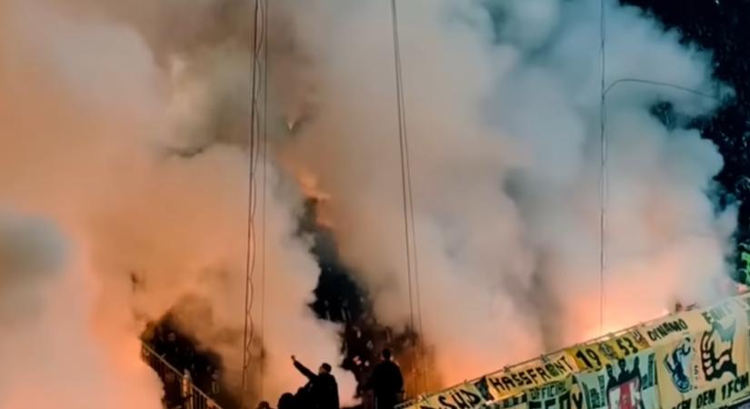 Törtek-zúztak a német stadionban (Videó!)