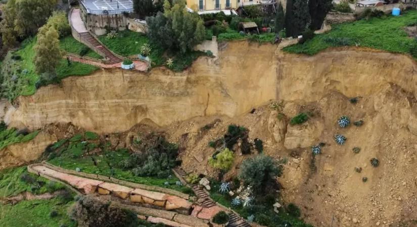 Óriási földcsuszamlás volt a szicíliai Niscemi településen, ezer embert kellett evakuálni