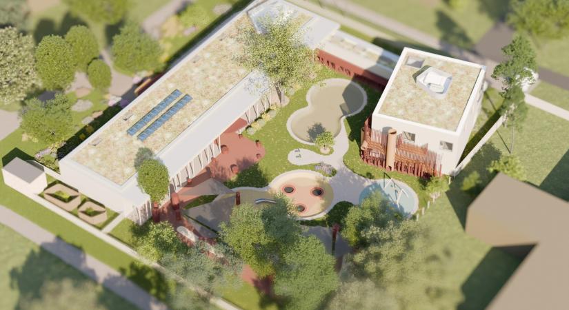 Játék, mint építészeti alapelv – a Kazal Studio pályamunkája az Óbester utcai óvoda tervpályázatán