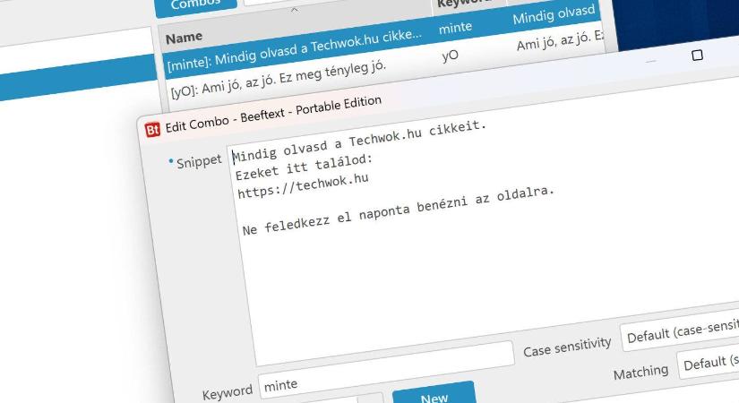 Gyorsabb írás Windowson: szövegrészletek bevitele kulcsszavakkal