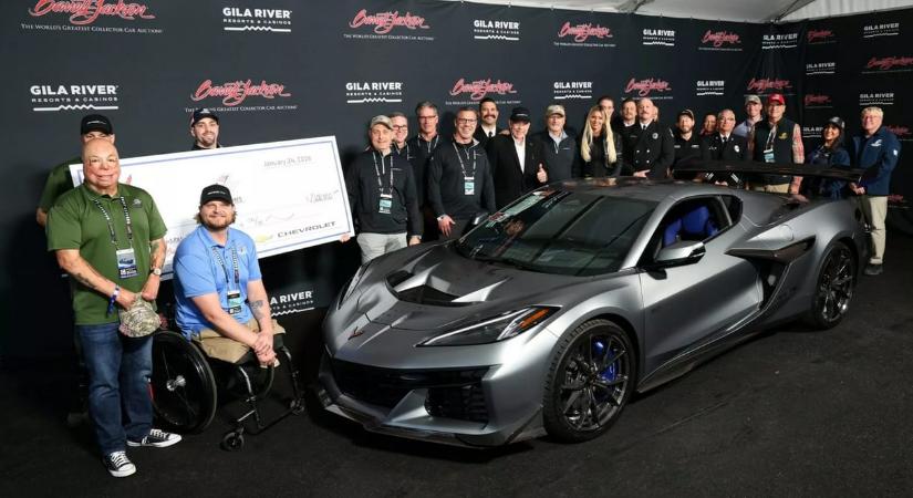 Tizenkétszeres áron, jótékonysági árverésen talált gazdára egy 1268 lóerős Corvette