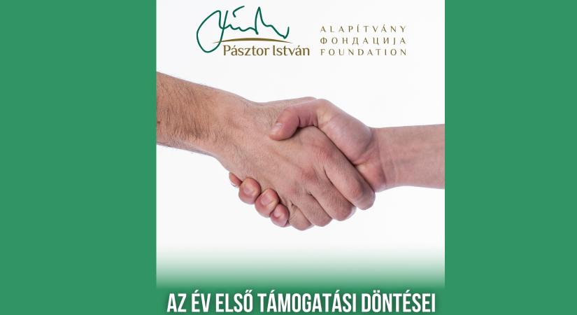 Dr. Pásztor Bálint: Megszülettek az év első támogatási döntései