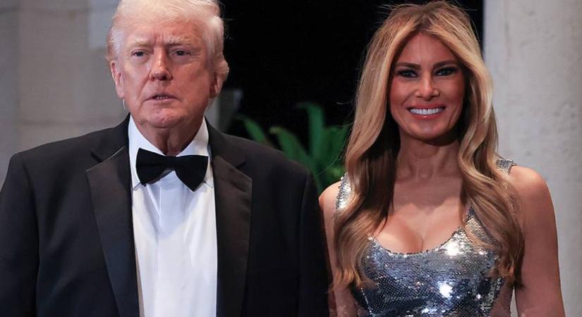 Melania Trump fekete-fehér szettben tündökölt életrajzi filmje bemutatóján: Donald Trump büszkén feszített mellette