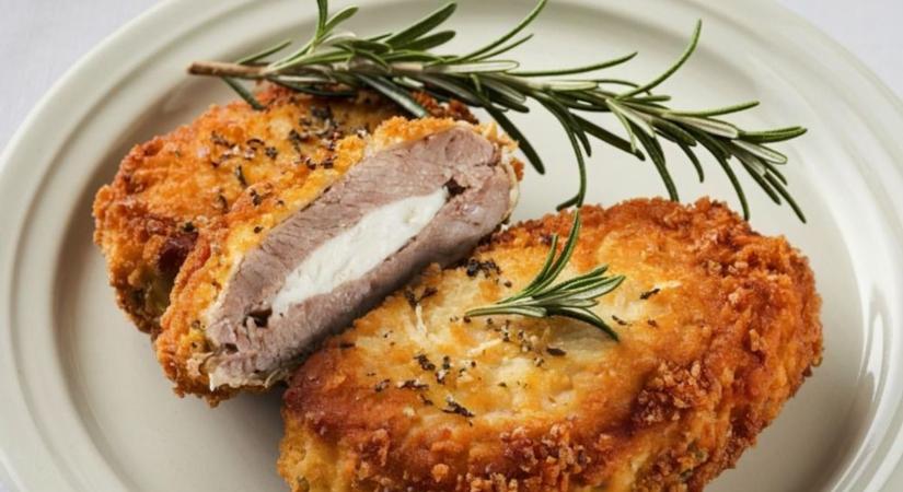 Sajtos, fokhagymas zsebes hús