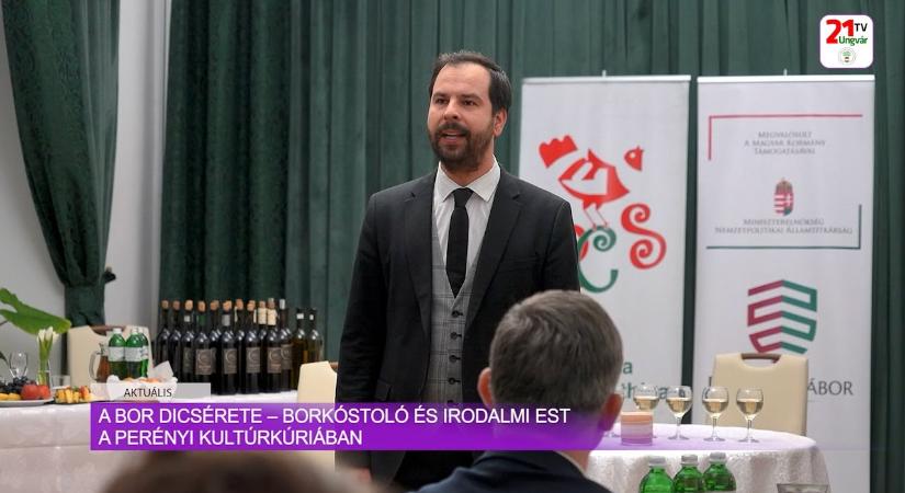 Aktuális (2026.01.27) A bor dicsérete – borkóstoló és irodalmi est a Perényi Kultúrkúriában (videó)