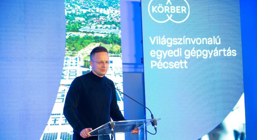 Szijjártó Péter: Száz új munkahelyet hoz létre a Körber Hungária 14,5 milliárd forintos beruházási programja Pécsen