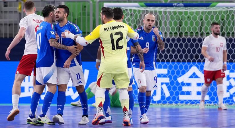 Simán nyertek az olaszok, a magyar csapatnak nem lesz elég a döntetlen a továbbjutáshoz a futsal Eb-n