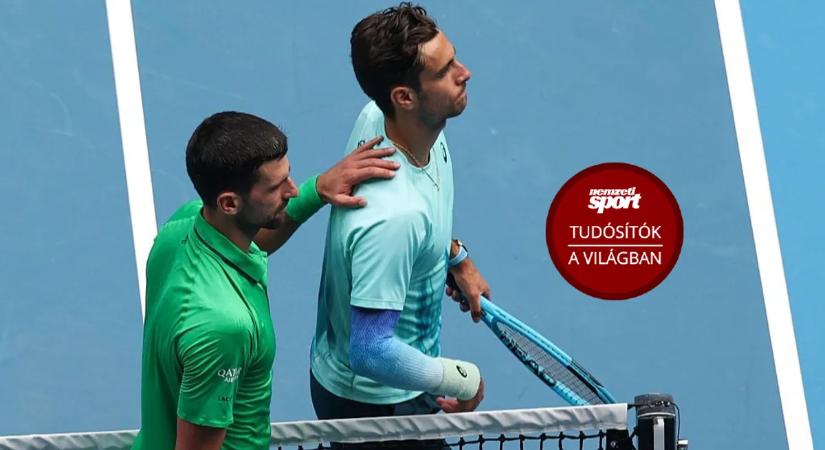 Australian Open: nyerő helyzetből adta fel Musetti, Djokovics az elődöntőben