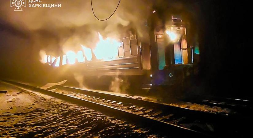 A határmenti Csapról indult személyvonatot ért orosz dróntalálat