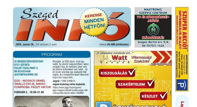 Szeged Infó 2026.01.26-i lapszáma