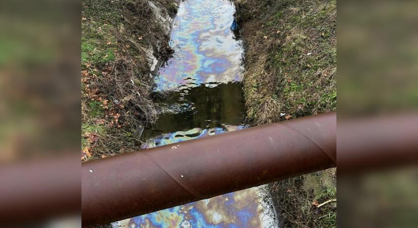 Nagy kiterjedésű olajszennyeződés jelent meg a Rákos-patakon, és már a Dunát is elérte