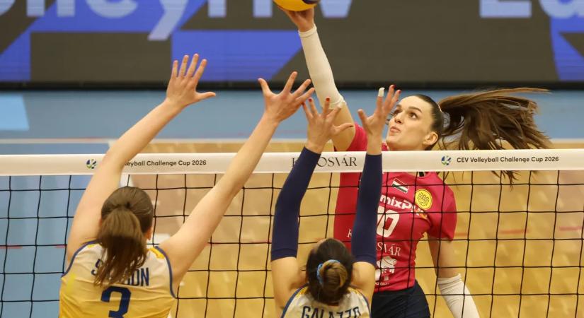 Háromszettes kaposvári győzelem a röplabda Challenge-kupa negyeddöntőjében
