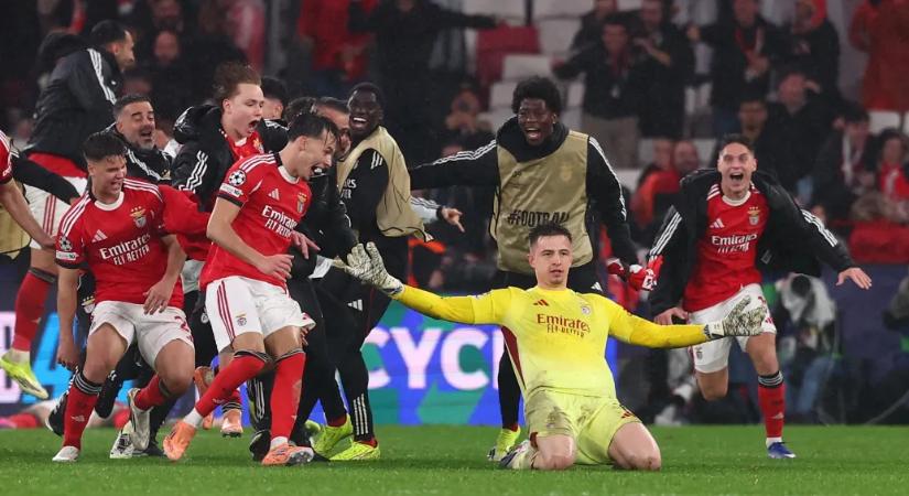 Mourinho intett a kapusának, aki előrement, és gólt fejelt, ezzel ment tovább a Benfica a BL-ben