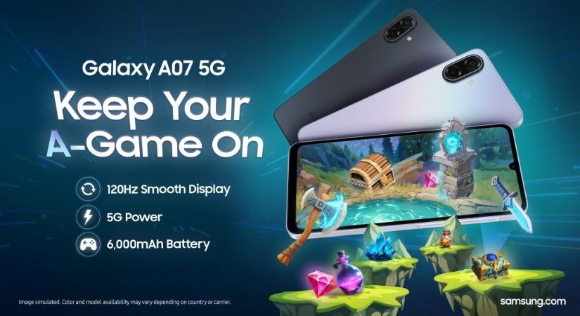 120 Hz-es kijelzővel és 6000 mAh-s akkumulátorral debütált a Samsung Galaxy A07 5G