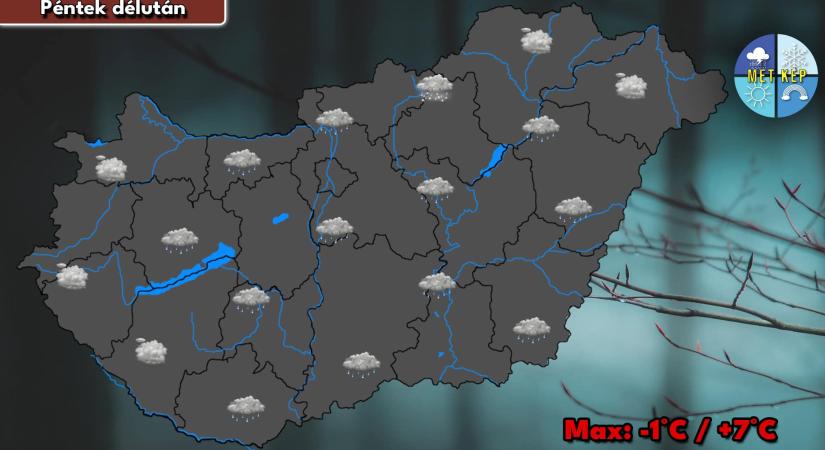 Pénteken is csapadékos időre készülhetünk