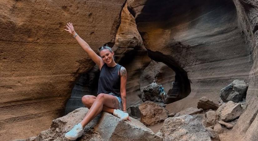 Egyedül vágott neki a túrának Sápi Vivi – lenyűgöző szurdokot fedezett fel Gran Canarián
