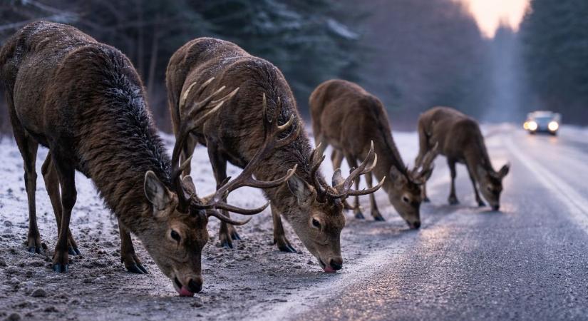 Halálos csábítás az utakon: így vonzza a só a vadállatokat az autó elé
