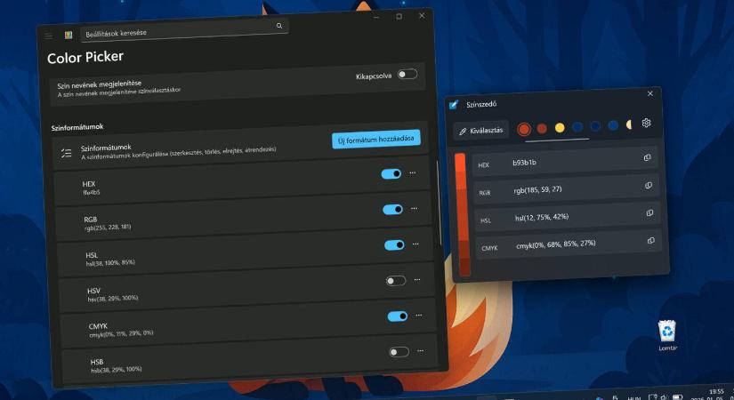 Színkódok beazonosítása Windowson, bárhol a képernyőn