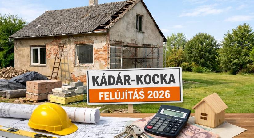 Lerobbant Kádár-kocka felújítás 2026: Ennyit kell ráköltened, hogy a bank egyáltalán hitelezze