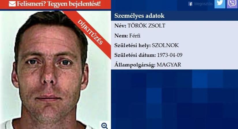 Vérdíj Török Zsolt fejére: 200 ezer forintot ad a rendőrség az elfogásáért