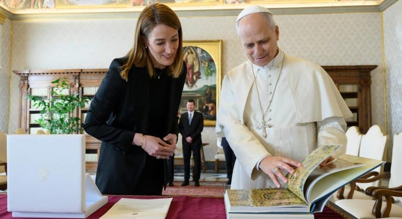 Leó pápa fogadta az Európai Parlament elnökét, Roberta Metsolát