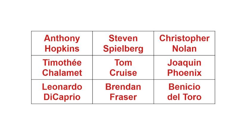 Filmkvíz: megtalálja a sztártáblán az idei Oscar-jelöltek 3 titkos trióját?