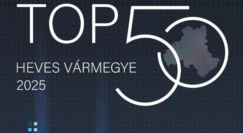 Megjelent a Heves vármegyei TOP50 gazdasági magazin