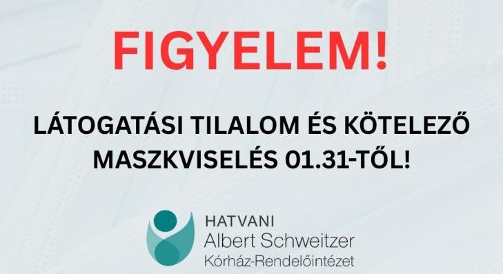 Látogatási tilalom, kötelező maszkviselés a kórházban 