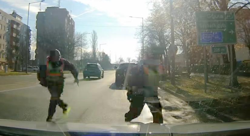 A rendőrnő szedte ki az autóból a menekülő sofőrt Békéscsabán