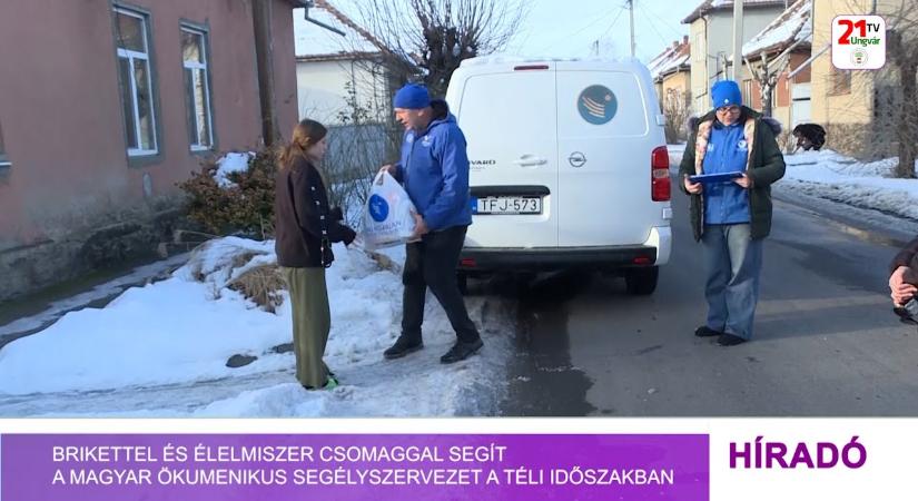 Brikettel és élelmiszer csomaggal segít a Magyar Ökumenikus Segélyszervezet a téli időszakban (videó)