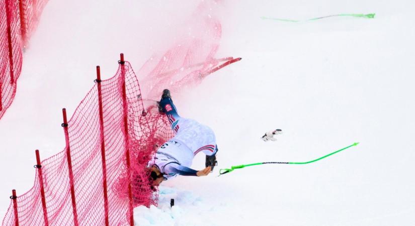 Képeken a veterán sílegenda horrorbukása