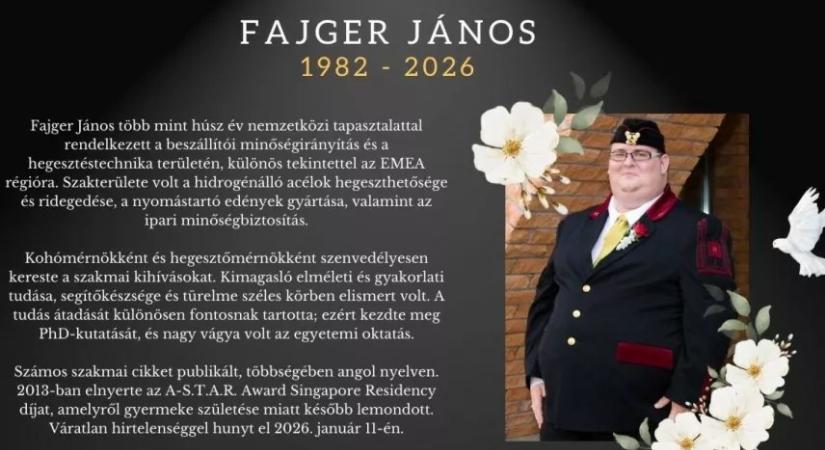 Váratlan hirtelenséggel hunyt el Fajgerné alkotótársa, Fajger János