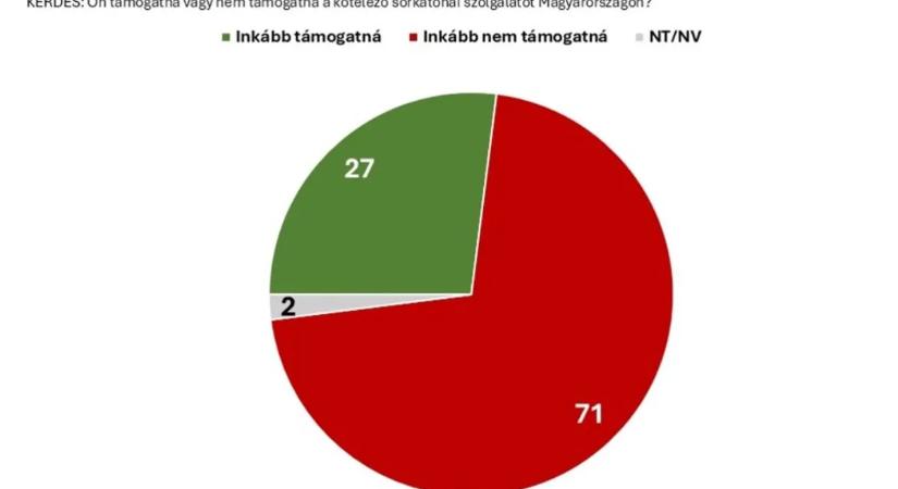 Nézőpont Intézet: a magyarok nagy többsége ellenzi a sorkatonaságot