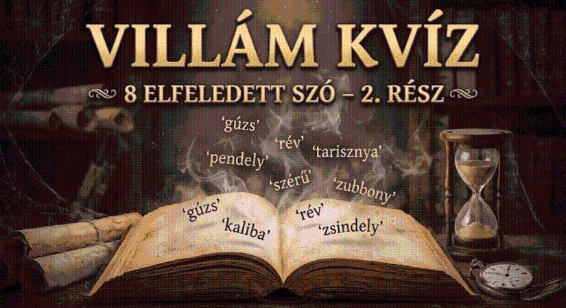 Villám kvíz: 8 elfeledett szó. Nagyanyáink még értették, de neked vajon sikerül?