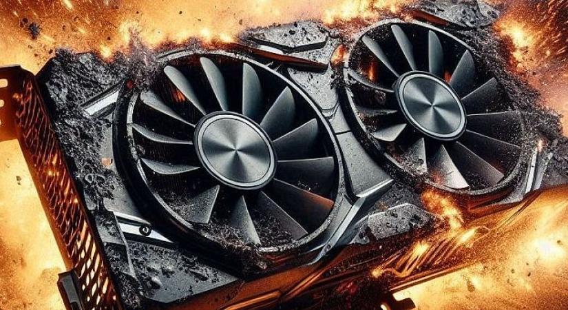 Élő adásban kezdett el kigyulladni egy videókártya tápcsatlakozója - videóval