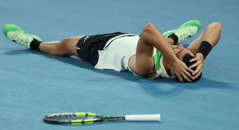 Teljes a kollekció: legyőzte Novak Djokovicsot, az Australian Openen is csúcsra ért Carlos Alcaraz