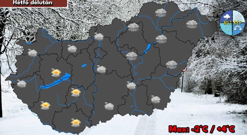 A hét első napján is számíthatunk havazásra
