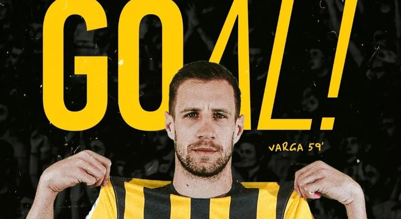 Videó: Varga Barnabás első gólja az AEK-ben – az Olympiakosz ellen fejelte