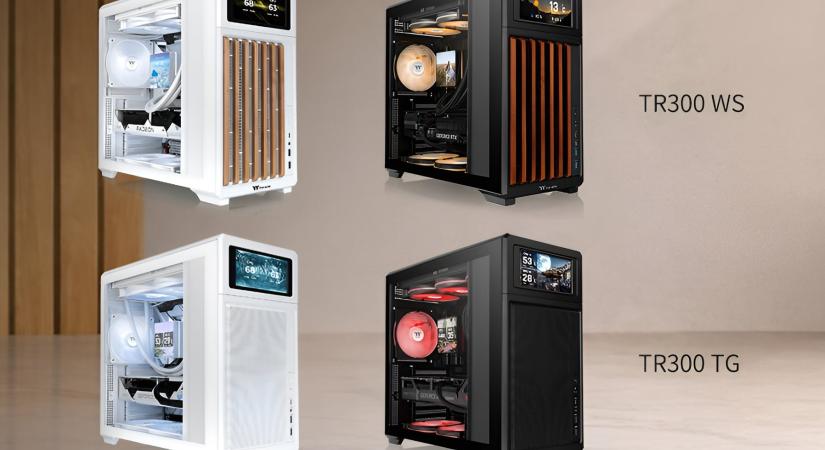Előlap mögé szerelt tápegységgel érkezik a Thermaltake új számítógépháza – Akár fabetétes és kijelzős előlappal is elérhető
