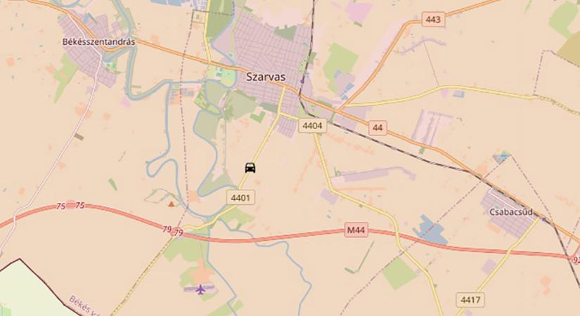 Két személygépkocsi karambolozott Szarvas közelében