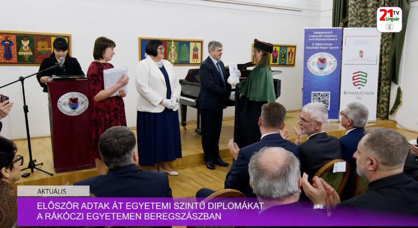 Aktuális(2026.02.02) - Először adtak át egyetemi szintű diplomákat a Rákóczi egyetemen Beregszászban (videó)