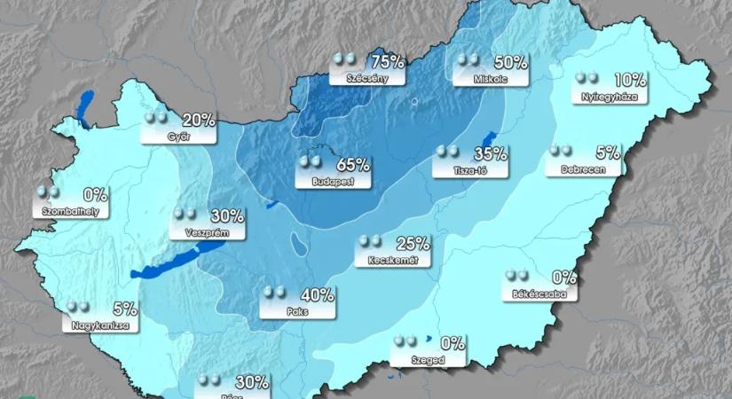 Kedden még hullik egy kis hó, aztán az ónos esőé lesz a főszerep