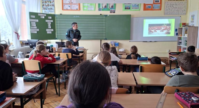 A madárvonulás titkaival ismerkedtek a nagymágocsi diákok