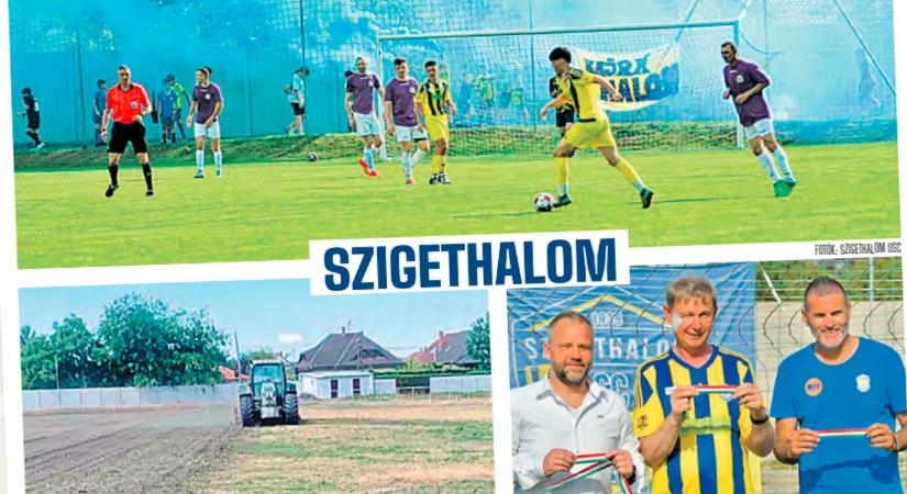 NS-képeslap: megújult a szigethalmi pálya és az öltöző is