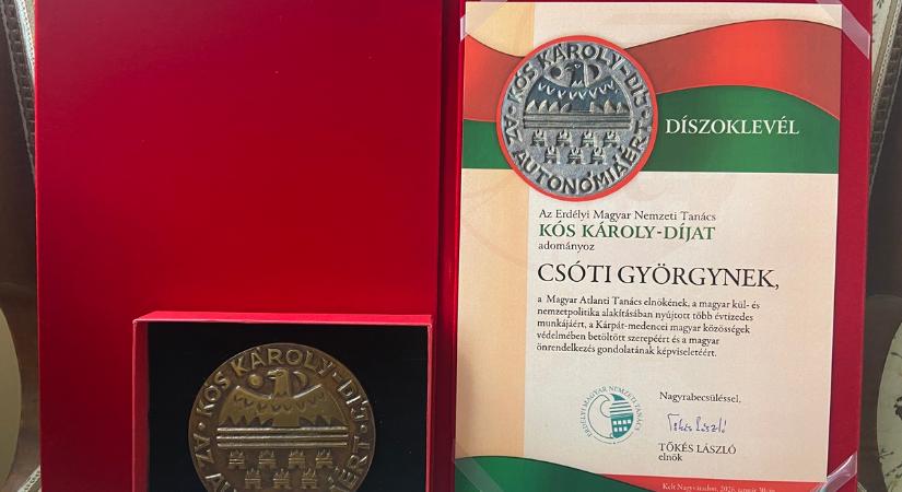 Kós Károly-díjat kapott Csóti György