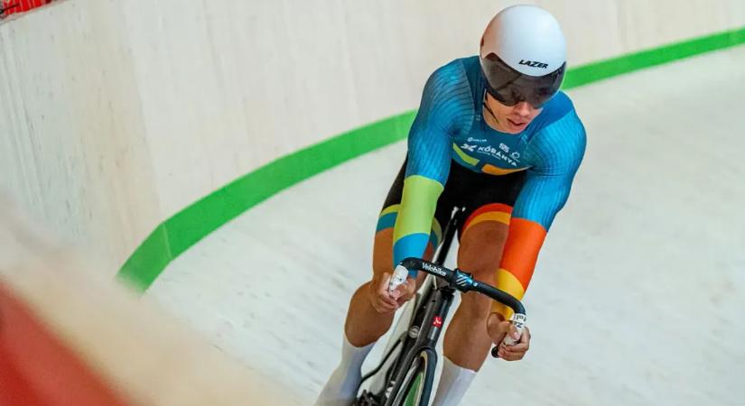 Szalontay az országos csúcsa után az első fordulóban búcsúzott sprintben a pályakerékpáros Eb-n