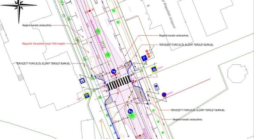 Öböl építés, világítás létesítés, vízelvezetés - így épül meg a szombathelyi kórház előtti gyalogátkelőhely