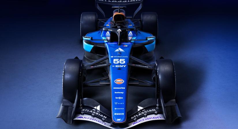 Visszatértek az ikonikus színek, de egy kicsit babakékült is a Williams új autója