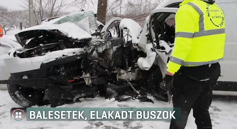 Káoszt okozott a hóesés, halálos áldozat is van